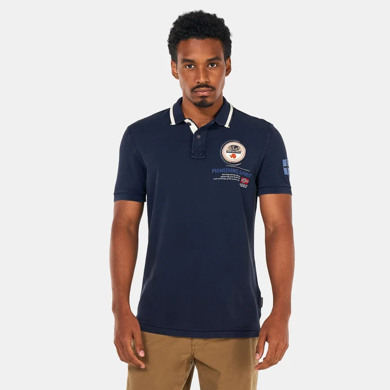 Napapijri Men's Gandy 3 Blu Marine Polo Shirt